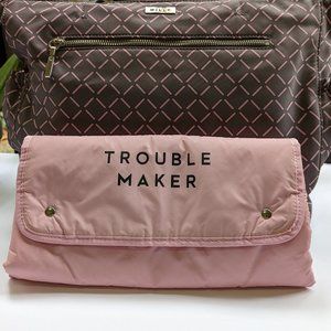 MILLY Luxe Baby Diaper Bag with Changing Pad in Grey and Pink Brand New